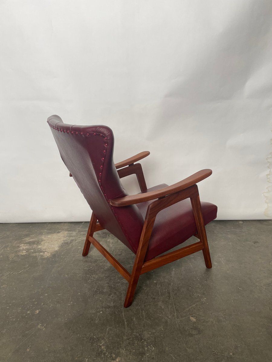 Mid Century Highback Lounge Chair Attributed To Louis Van Teeffelen For Wébé, 1960s photo Furniture