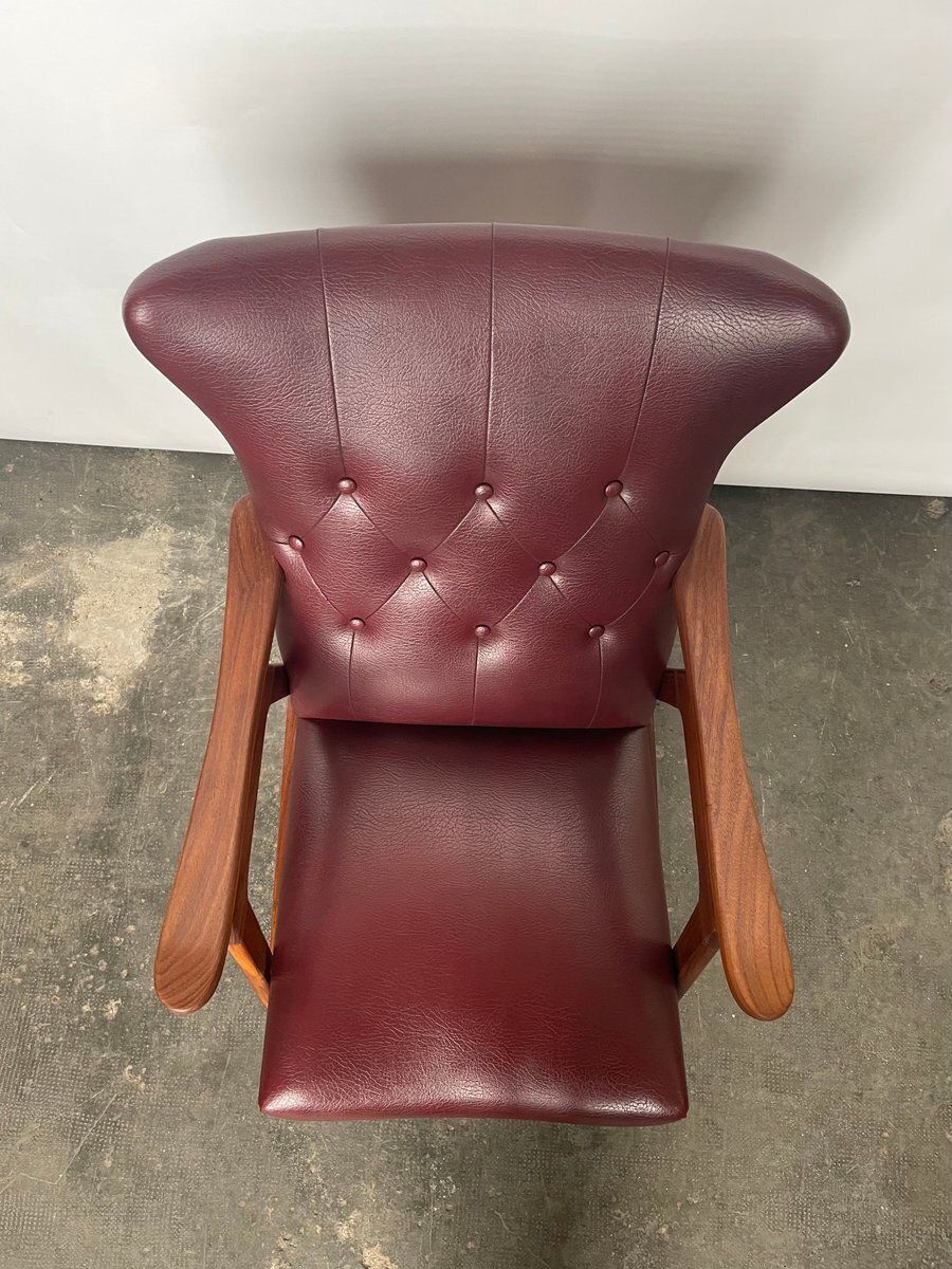 Mid Century Highback Lounge Chair Attributed To Louis Van Teeffelen For Wébé, 1960s photo vintage