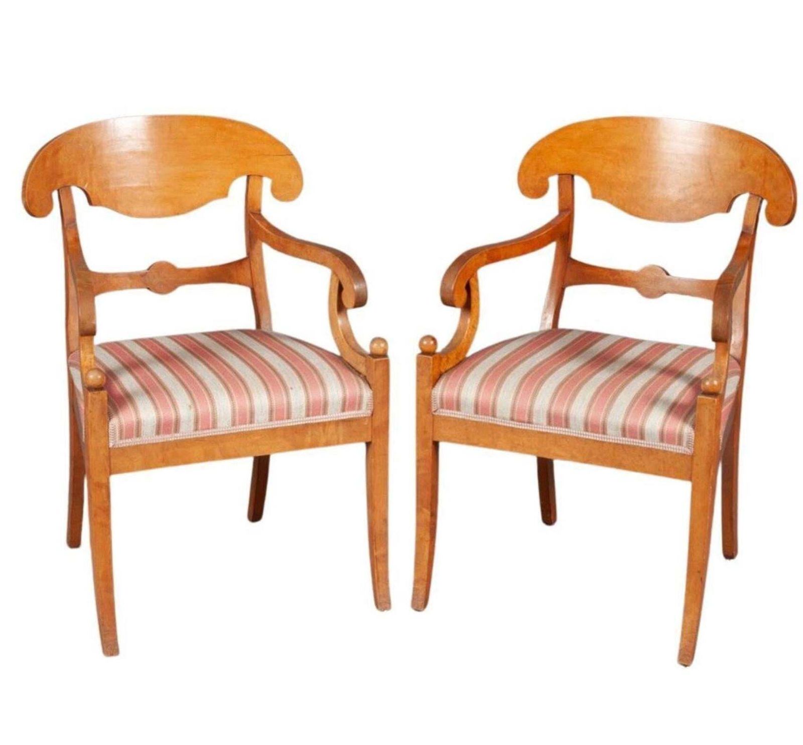 Biedermeier Carver Chairs Swedish 1800s Antique Honey Pair photo furniture