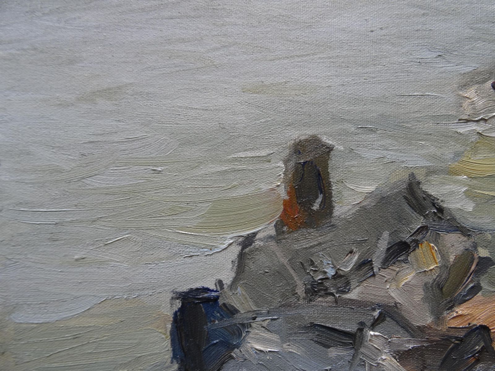 Gutmanis Andislapmezciems Pier  Oil/Canvas, 50x80 Cm2021 photo vinterior