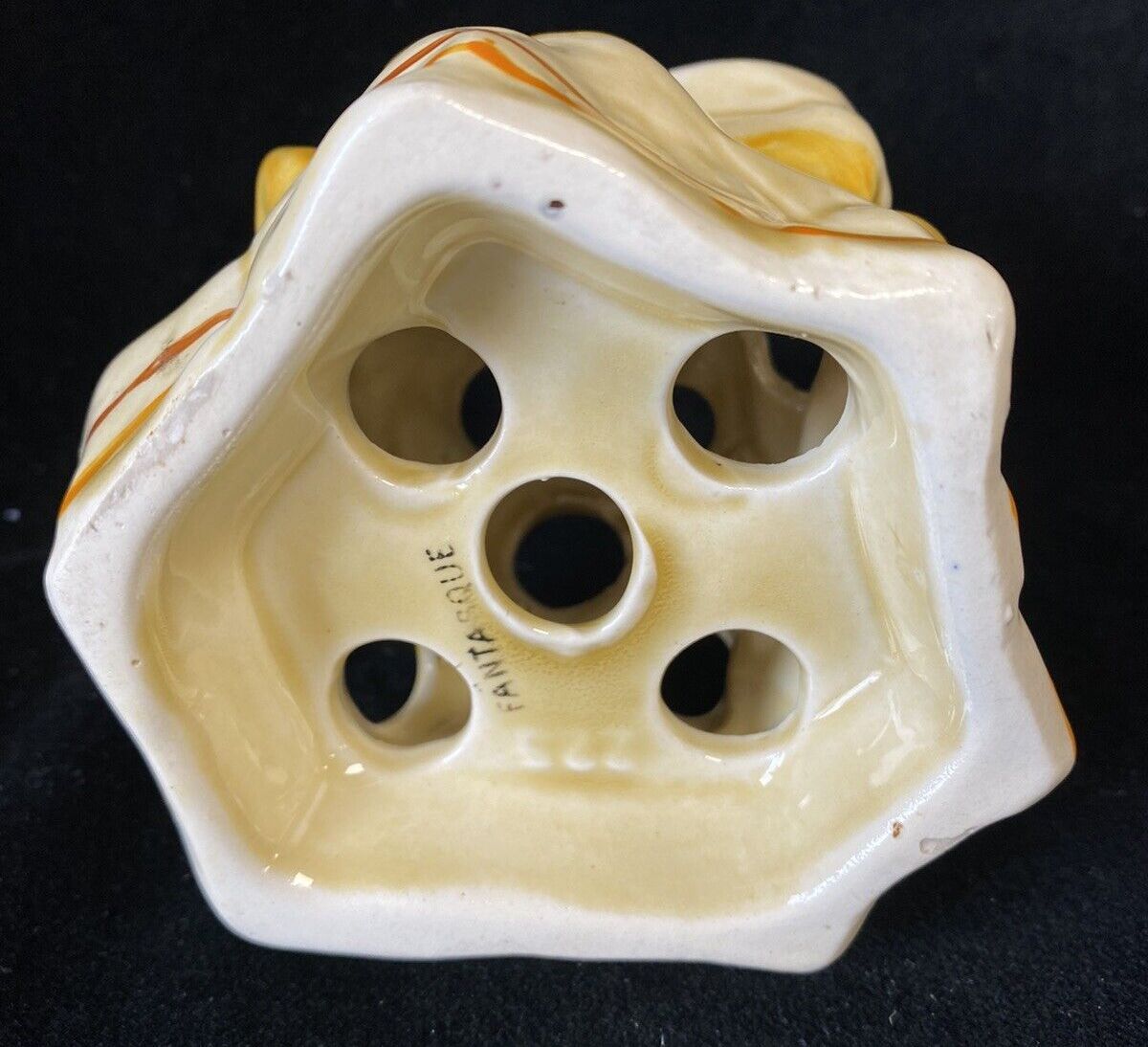 Clarice Cliff Collectable Fantastque Flower Frog Stem Vase Newport Pottery photo Home Decor