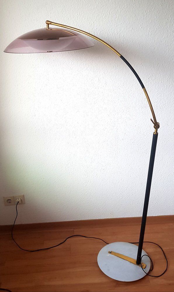 Floor Lamp With Acrylic Glass Shade From Stilux Milano, 1960s