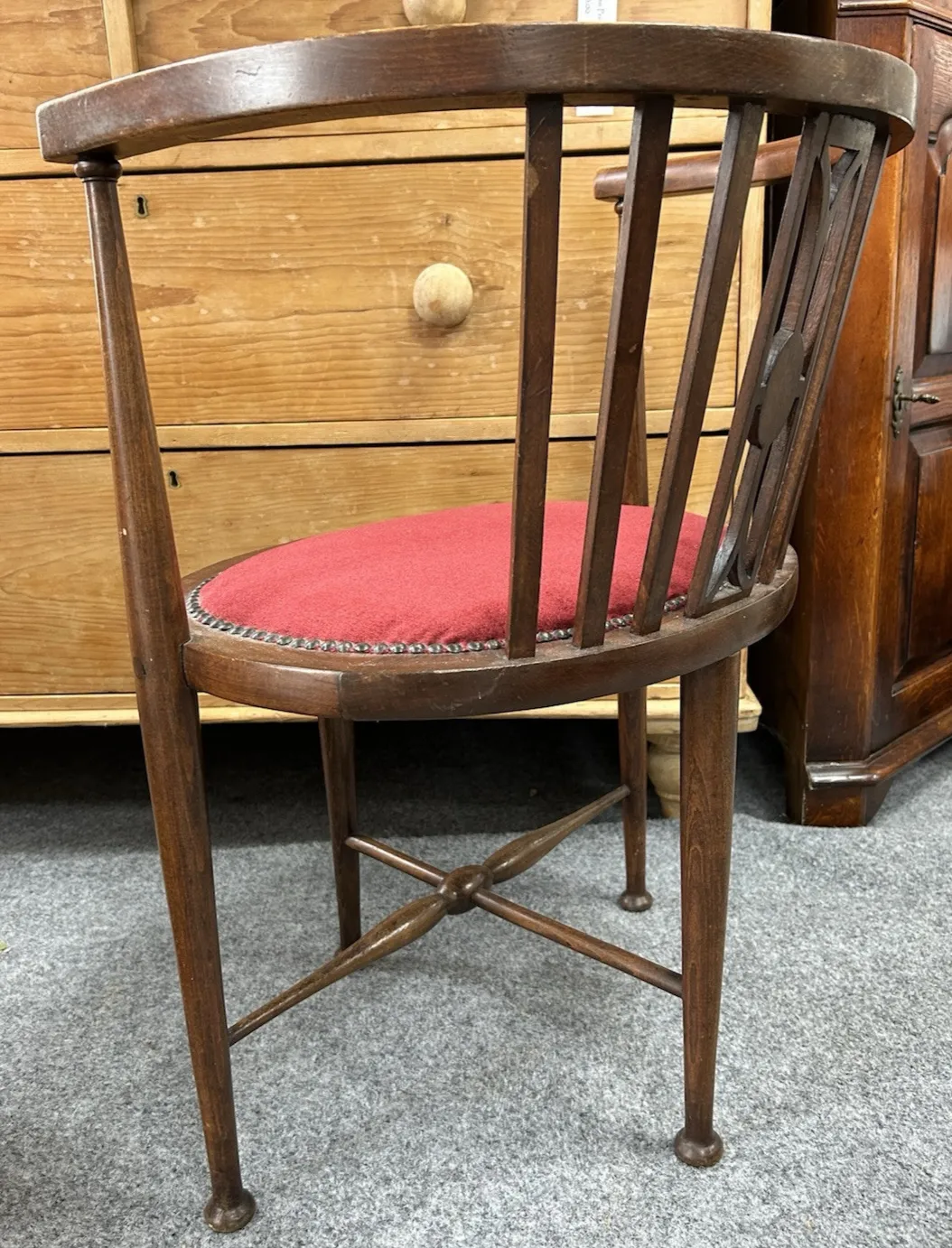 Antique Curved Bow Back Tub Chair / Desk Chair photo Furniture