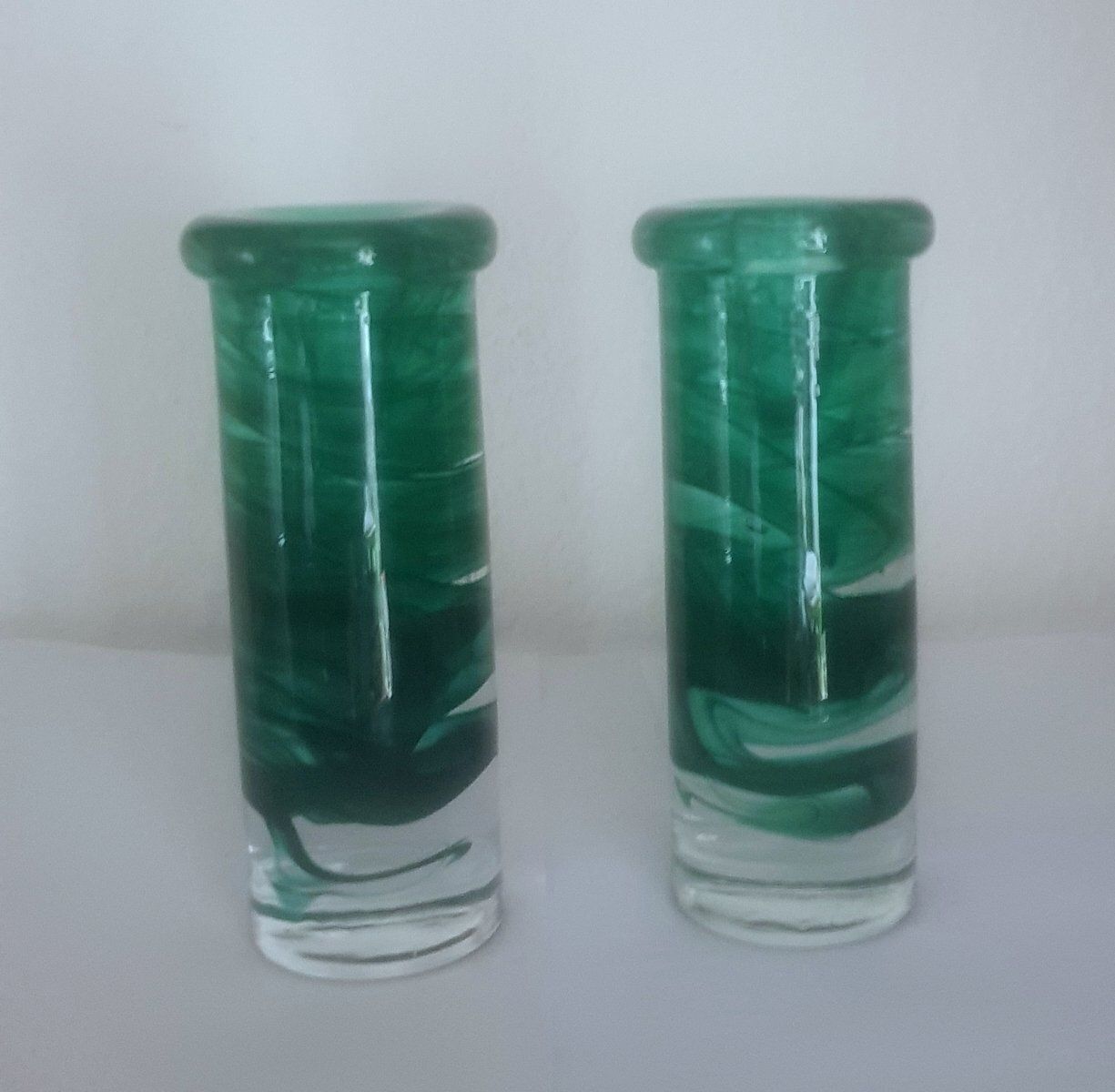 Glass Candleholders By Anna Ehrner From Kosta Boda, Set Of 2
