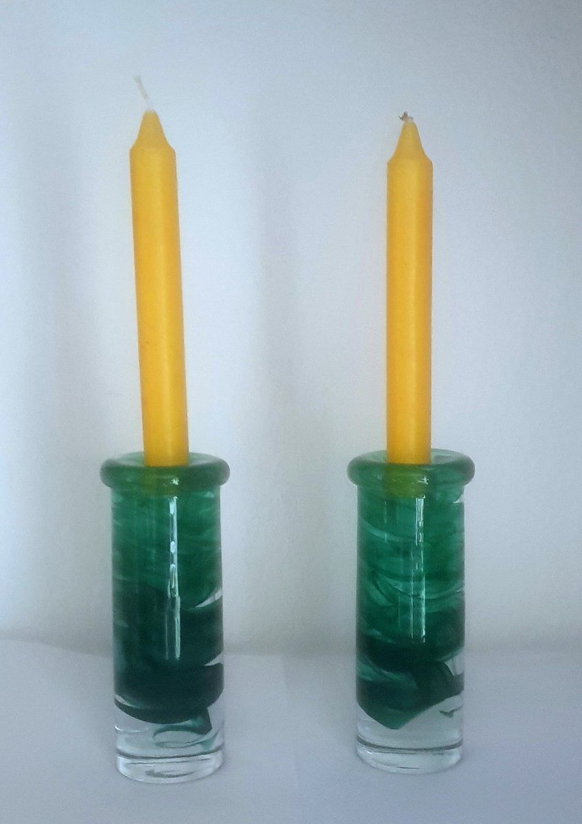 Glass Candleholders By Anna Ehrner From Kosta Boda, Set Of 2 photo furniture