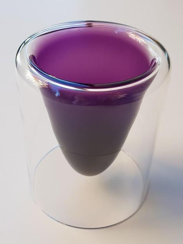 Cylindrical Section Glass Vase By Tapio Wirkkala For Rosenthal, 1960s