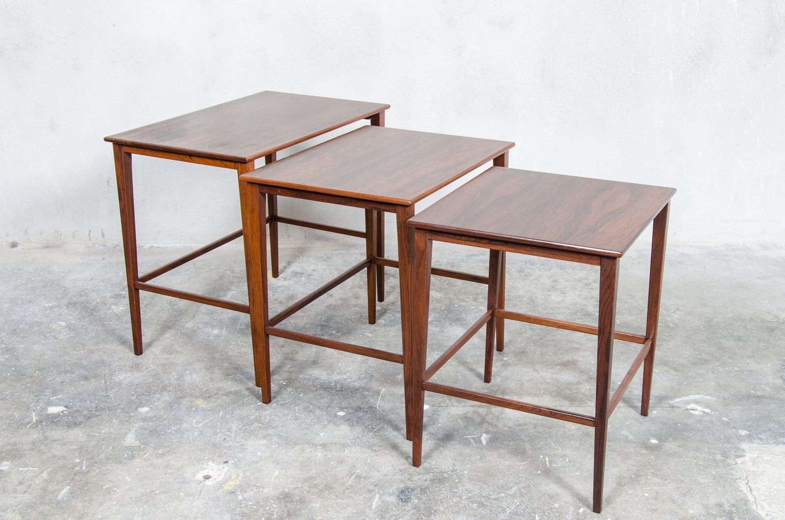 Danish Rosewood Nesting Tables, 1960s, Set Of 3 photo for sale