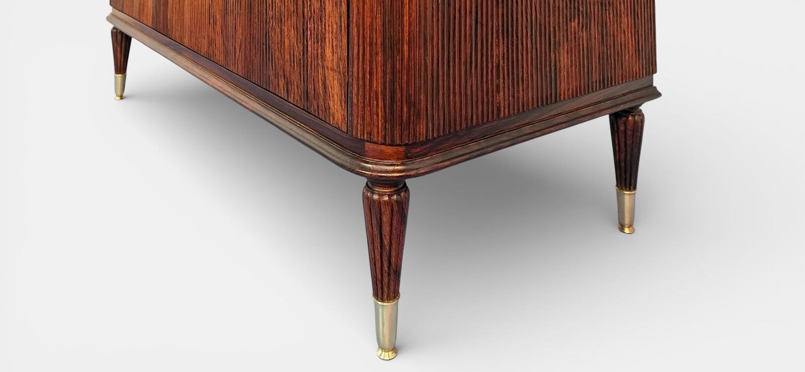 Italian Mid Century Sideboard Or Cabinet Bar With "Grissinato " Design photo buy