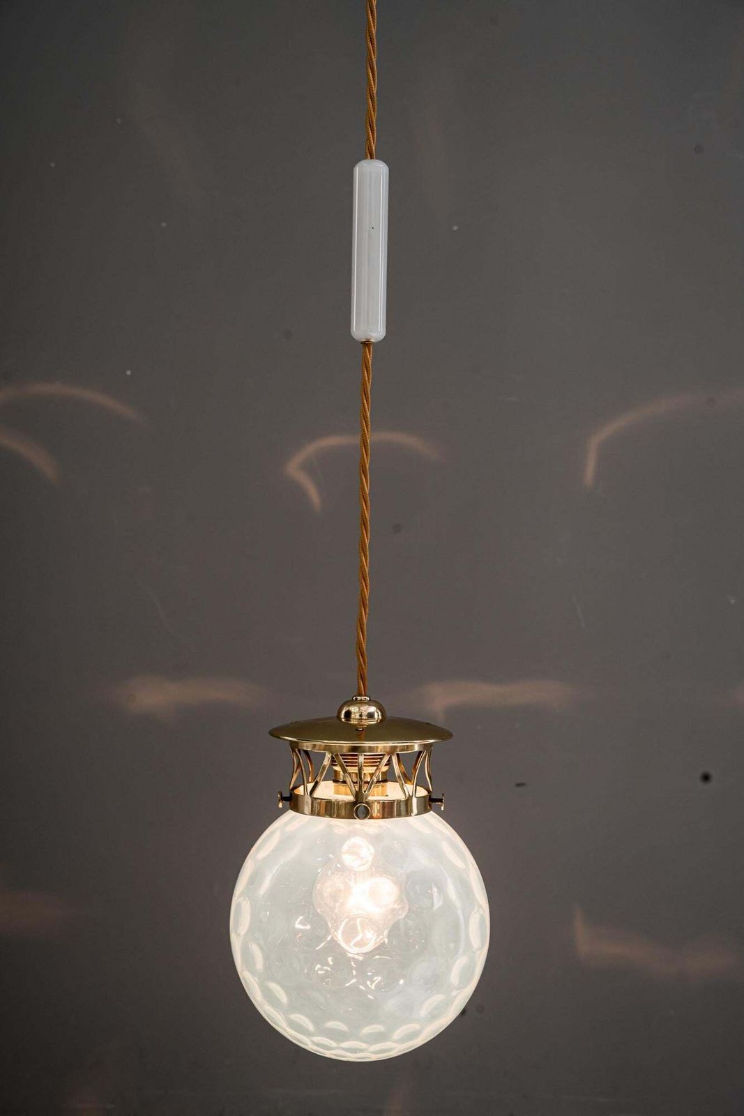 photo furniture Koloman Moser Attributed To Bakalowits & Söhne Pendants With Loetz Glass Shade