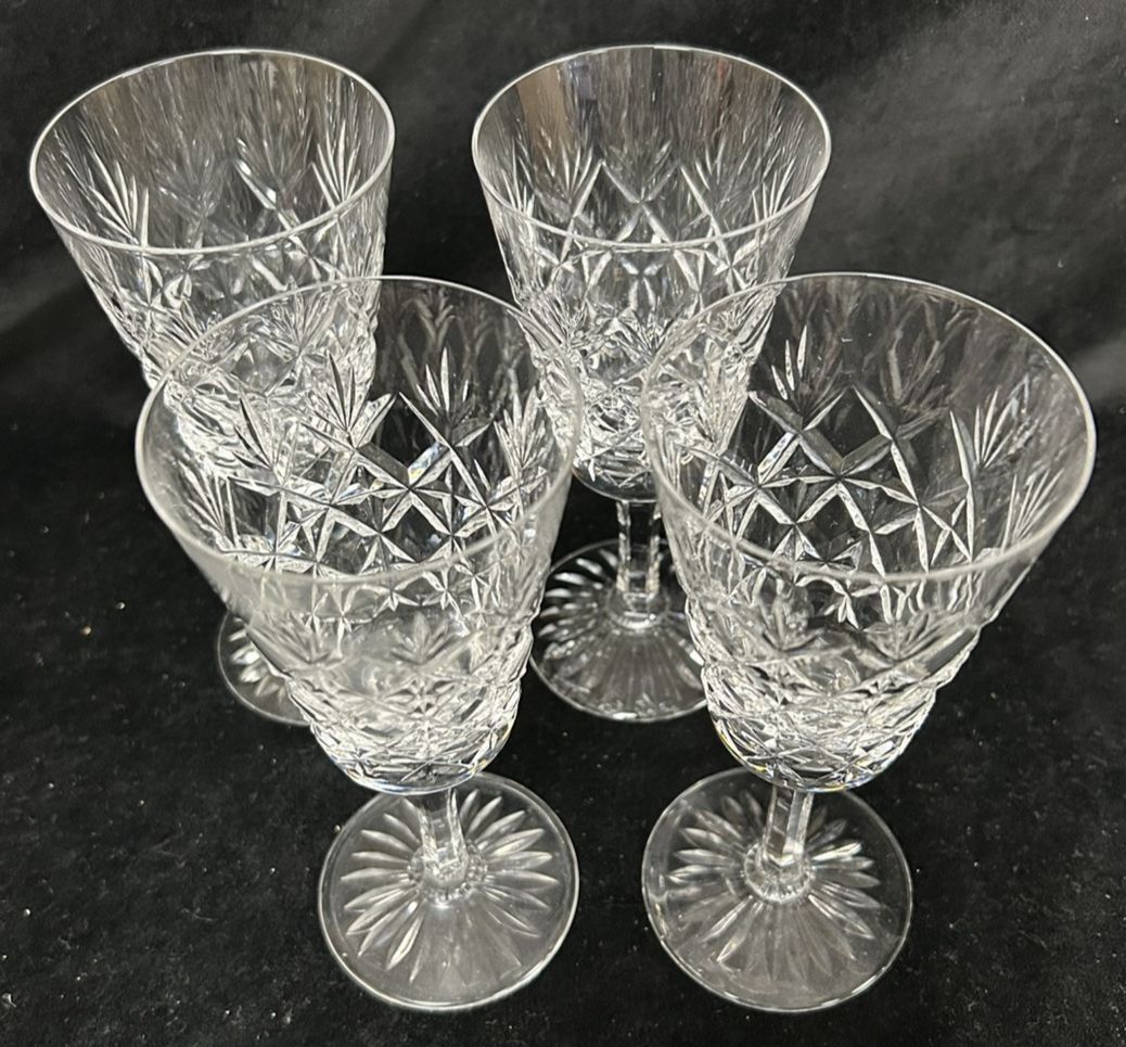 Stuart Crystal Westbury Set 4 Tall Wine Glasses 16cm photo for sale