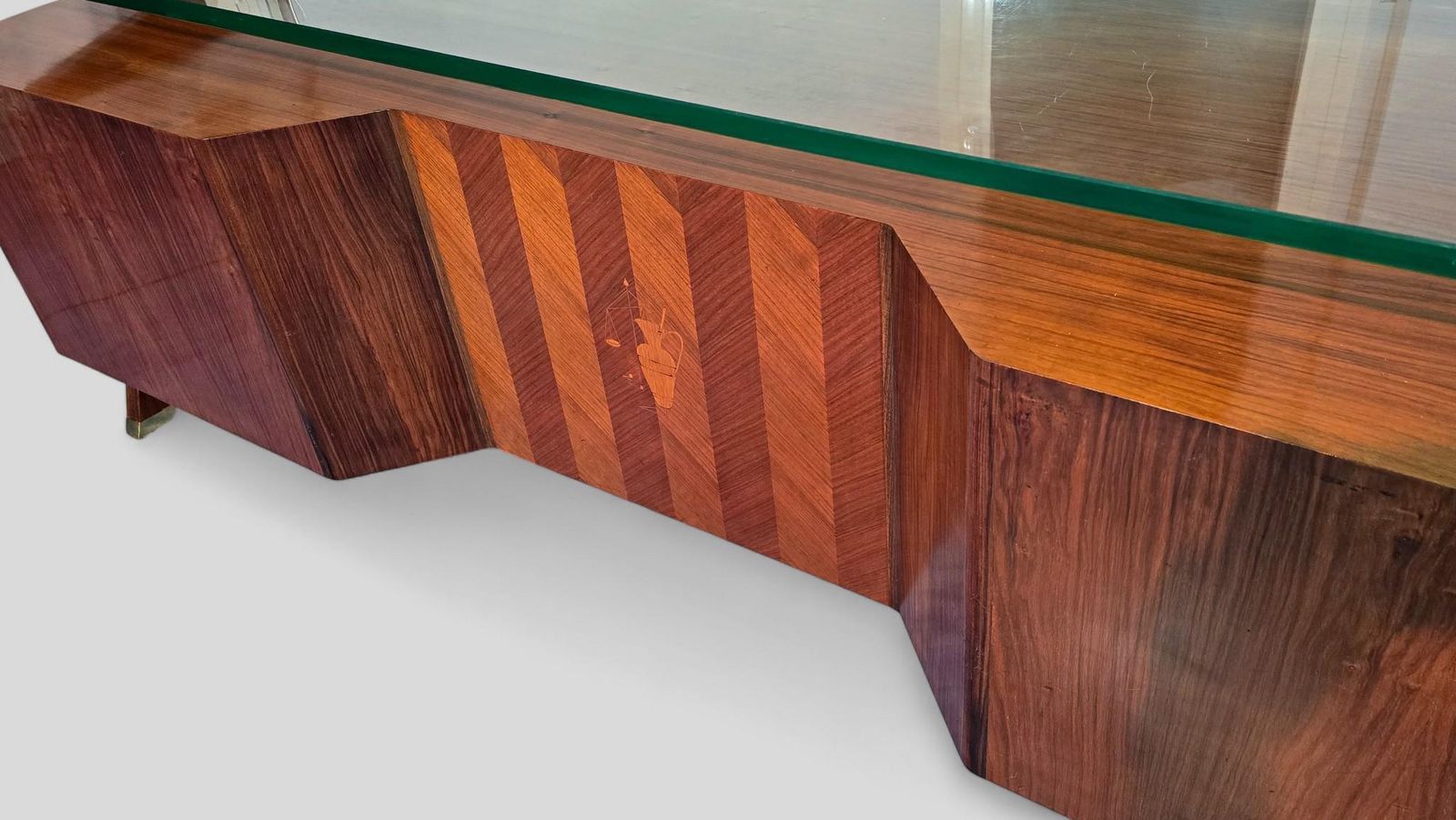 photo vinterior Italian Midcentury Presidential Executive Table Desk Designed By Vittorio Dassi