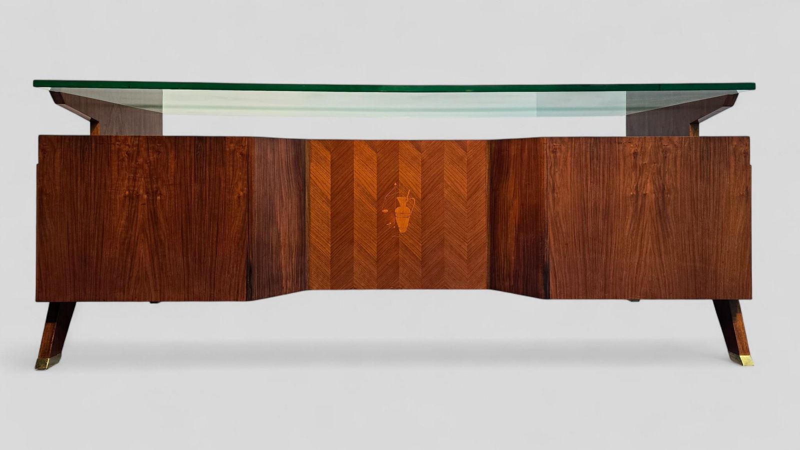 photo vintage Italian Midcentury Presidential Executive Table Desk Designed By Vittorio Dassi