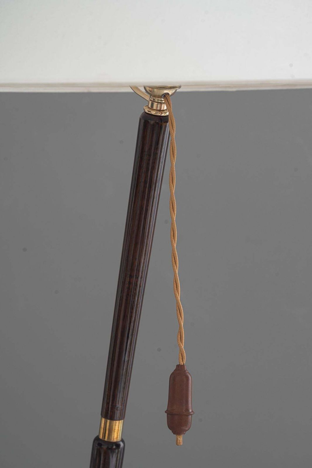 Rupert Nikoll Floor Lamp With Fabric Shade Vienna Around 1950s photo for sale
