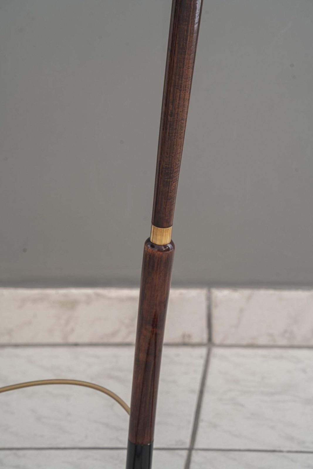 Rupert Nikoll Floor Lamp With Fabric Shade Vienna Around 1950s photo Lighting