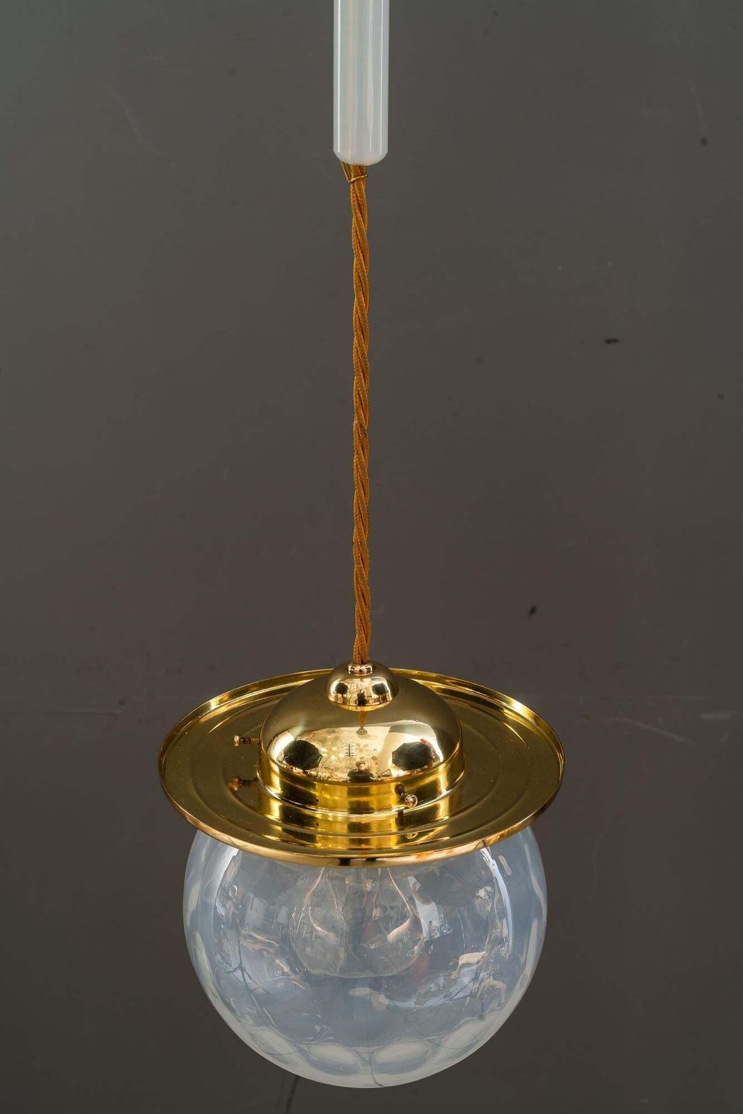 2 Koloman Moser Attributed To Bakalowits & Söhne Pendants With Loetz Glass Shade photo furniture
