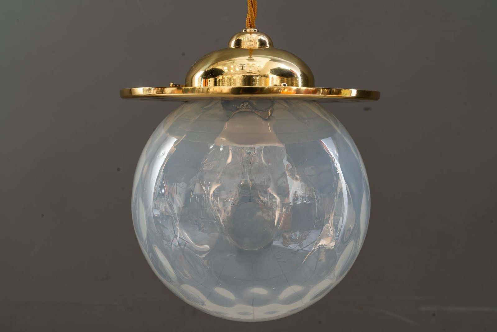 2 Koloman Moser Attributed To Bakalowits & Söhne Pendants With Loetz Glass Shade photo 4637.0