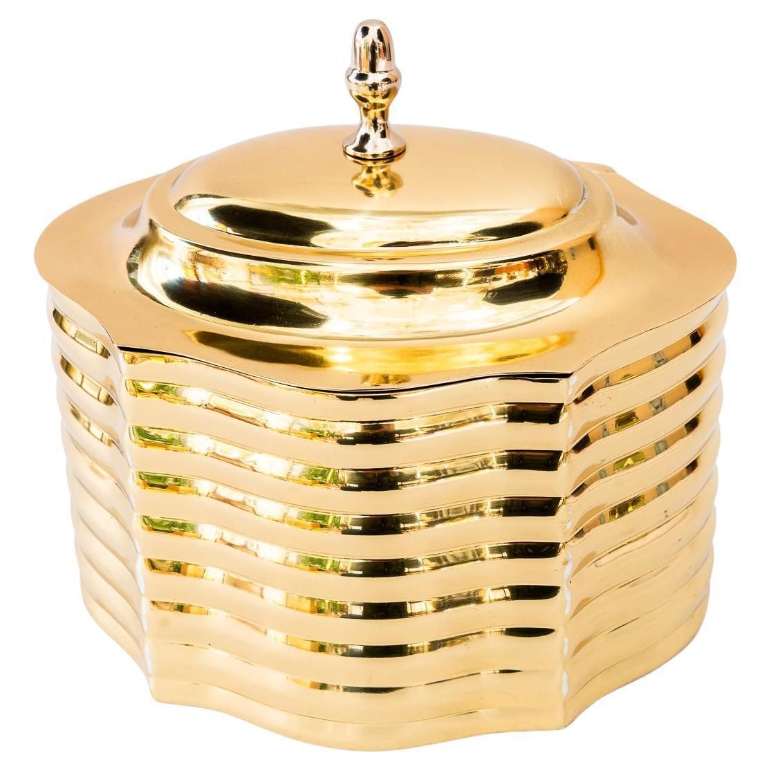 Art Deco Brass Jewelry Box Around 1920s