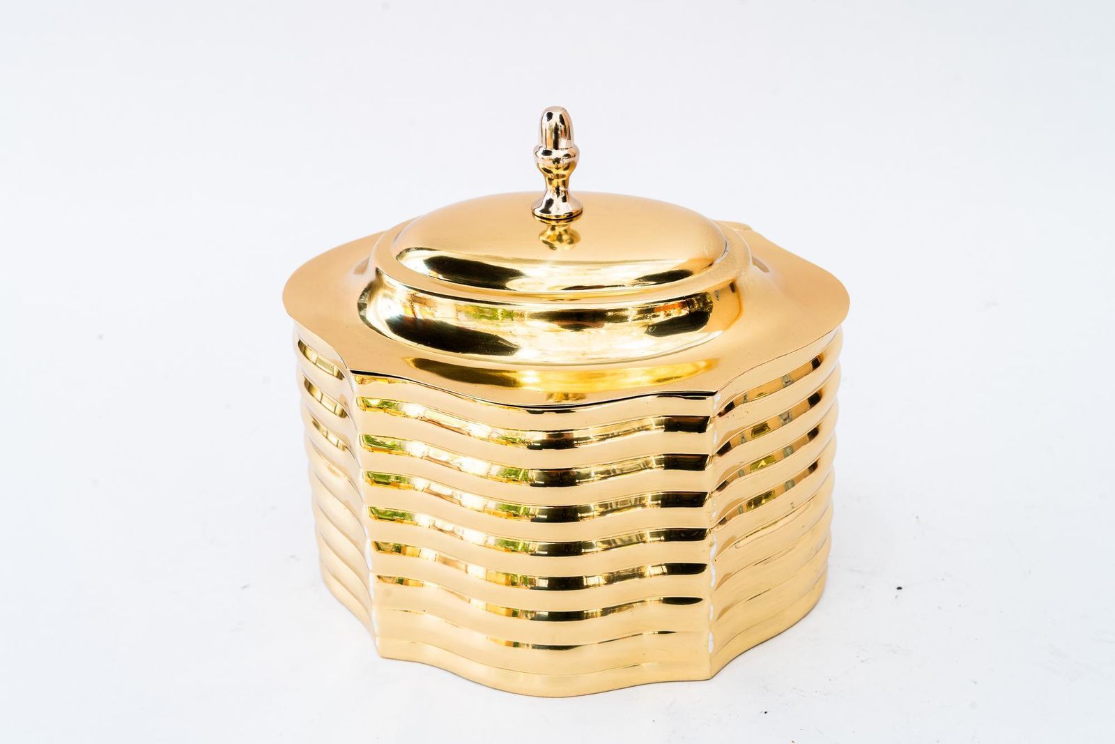 Art Deco Brass Jewelry Box Around 1920s photo for sale