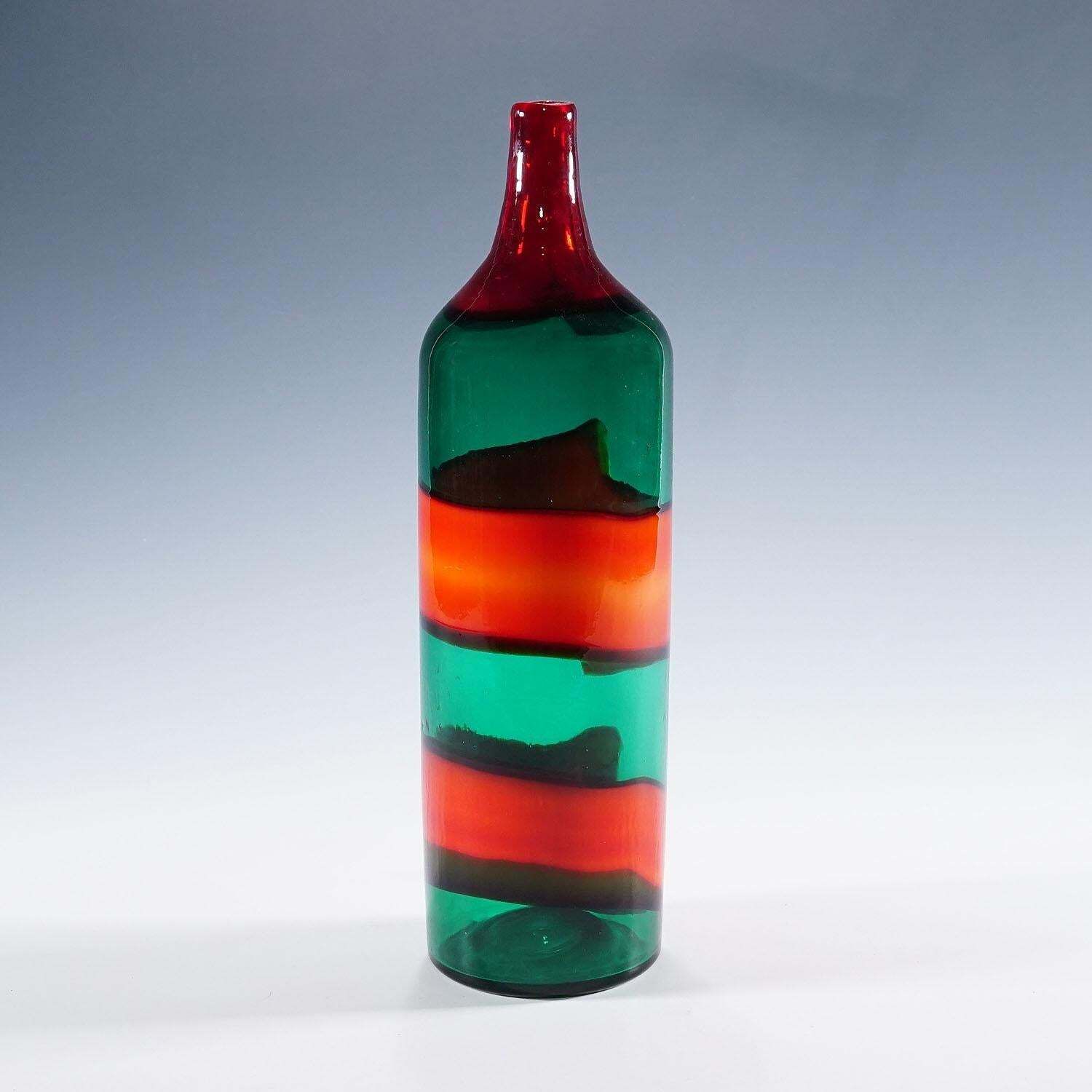 Vase 'A Fasce' By Fulvio Bianconi For Venini, Venice Murano 1950s photo furniture