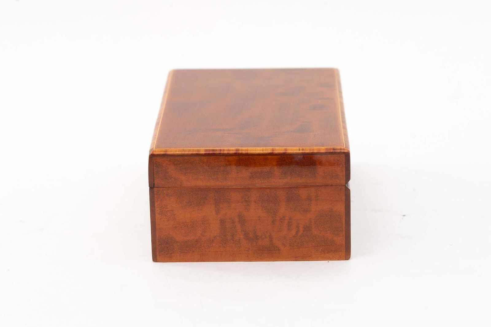 Art Deco Nut Veneer Jewelry Boxes With Inlay On The Edge Vienna Around 1920s photo buy