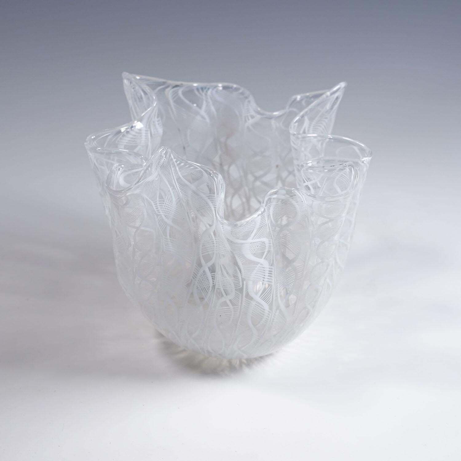 Fazzoletto Zanfirico Vase By Fulvio Bianconi For Venini, Venice Murano 1950s photo 422.0