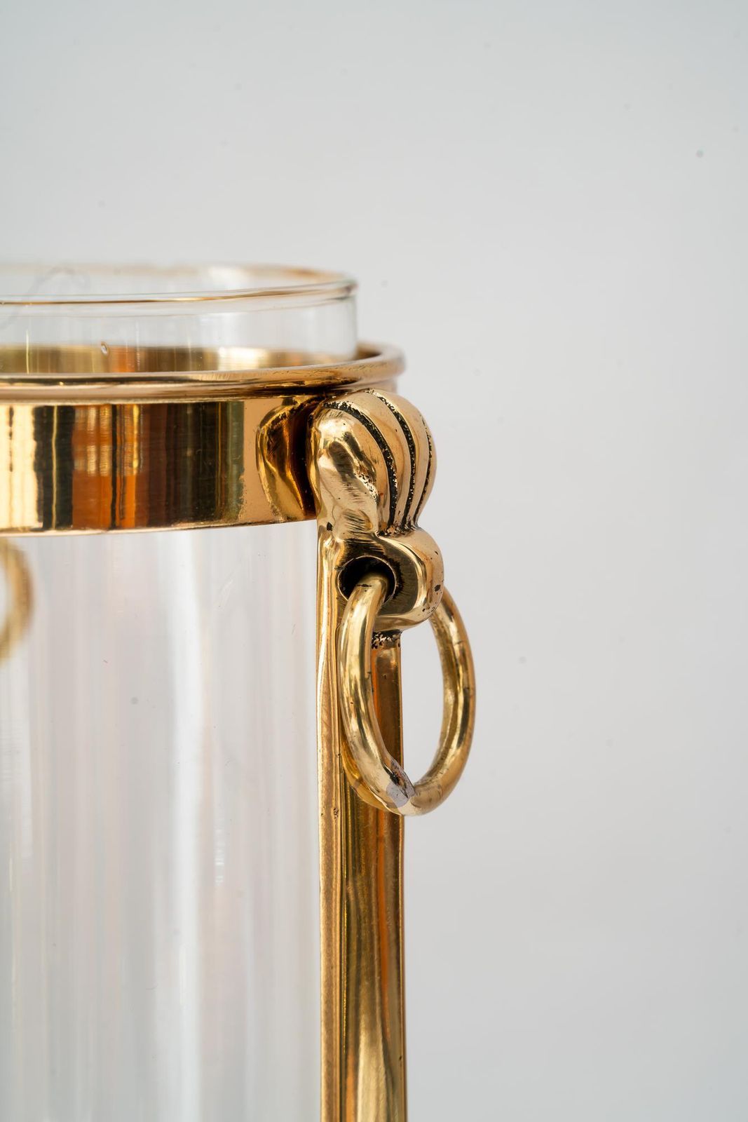Bronze Balcony Candle Lantern With Glass Vienna Around 1960s photo 398.0