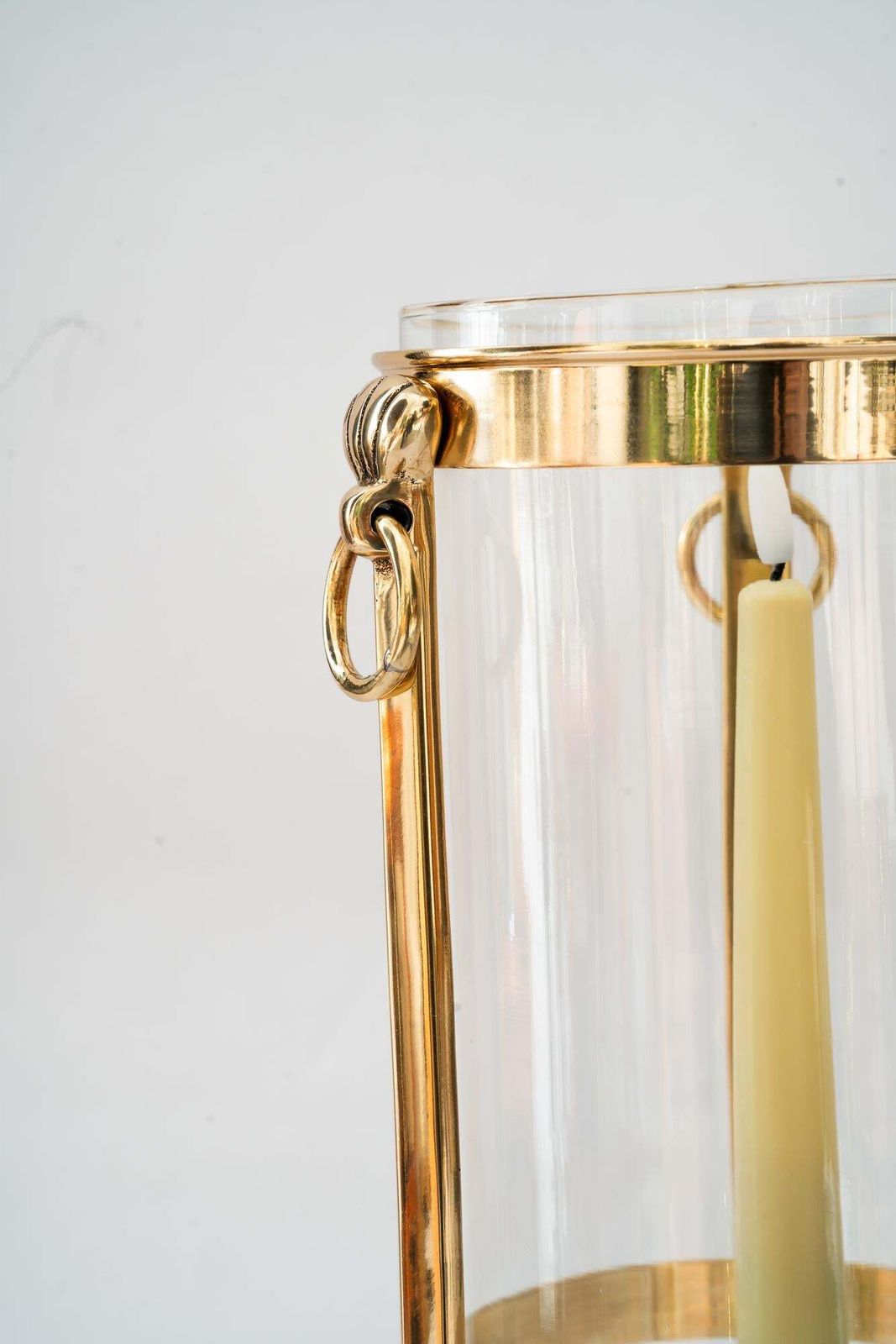 Bronze Balcony Candle Lantern With Glass Vienna Around 1960s photo buy