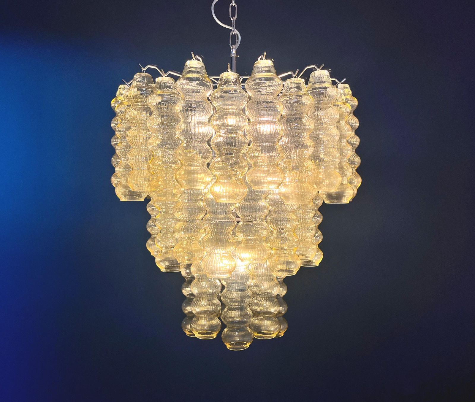 Lighting Italian Chandelier In Murano Glass, 1980s photo