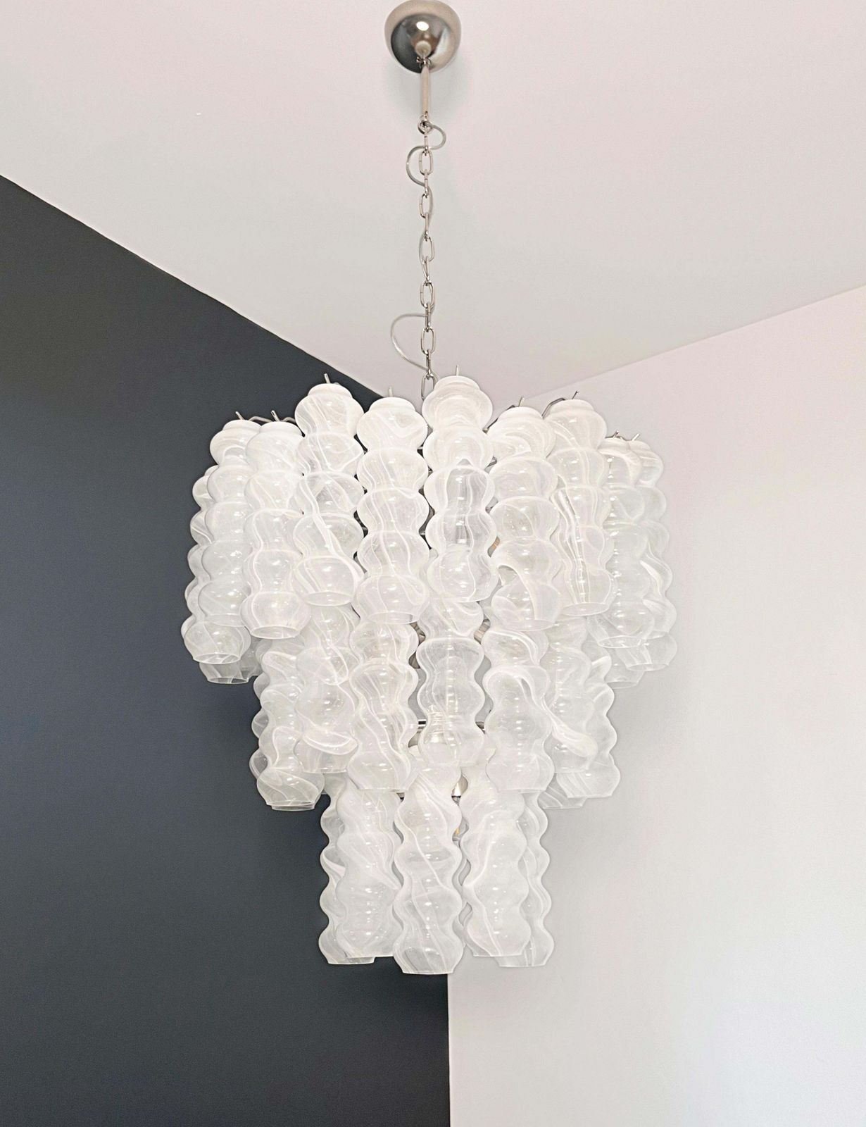 Italian Chandelier In Murano Glass, 1980s photo vinterior
