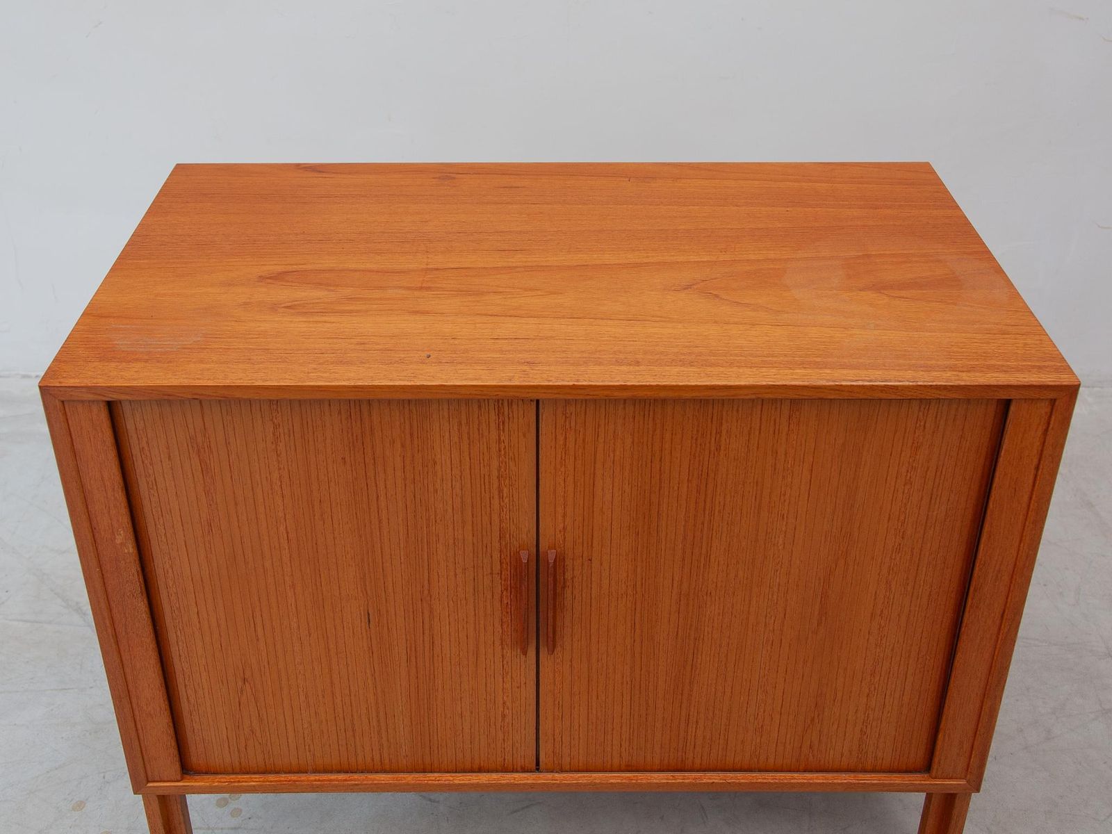 Kai Kristiansen Small Sideboard With Tambour Doors, Made In Denmark photo furniture