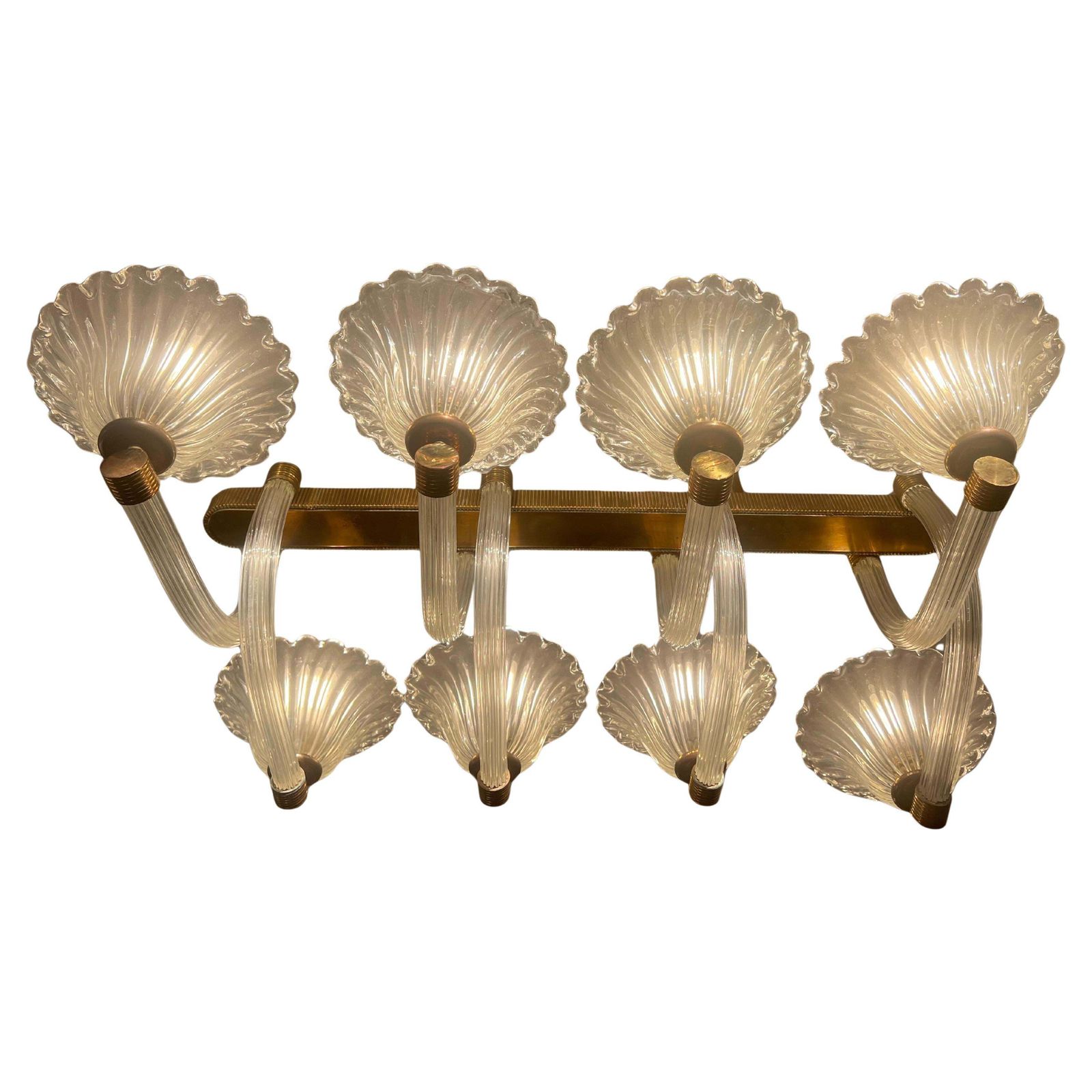 Chandelier By Barovier & Toso, Murano, 1940s