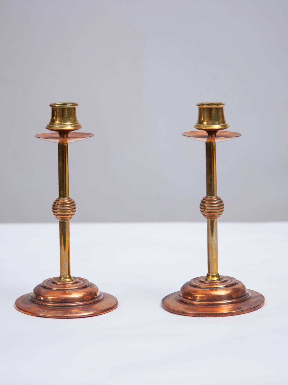 Set Of Two Candlesticks Arts And Crafts, 1900, England photo 1129.0
