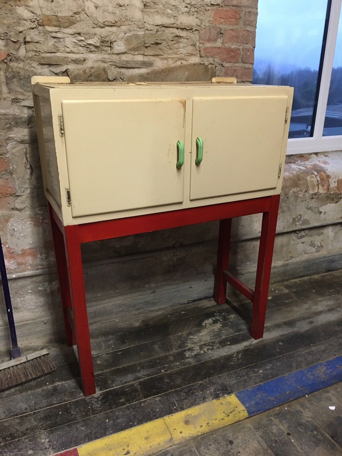Vintage 1950s Art Deco Tall Kitchen Cabinet Unusual Retro Mid Century Sideboard photo furniture
