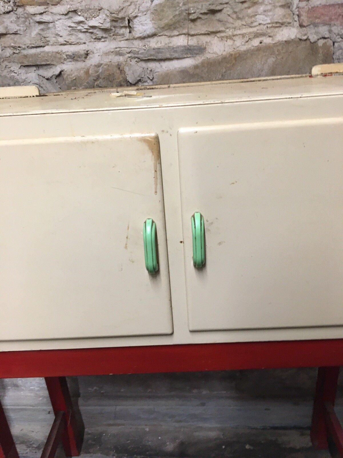 Vintage 1950s Art Deco Tall Kitchen Cabinet Unusual Retro Mid Century Sideboard photo Furniture