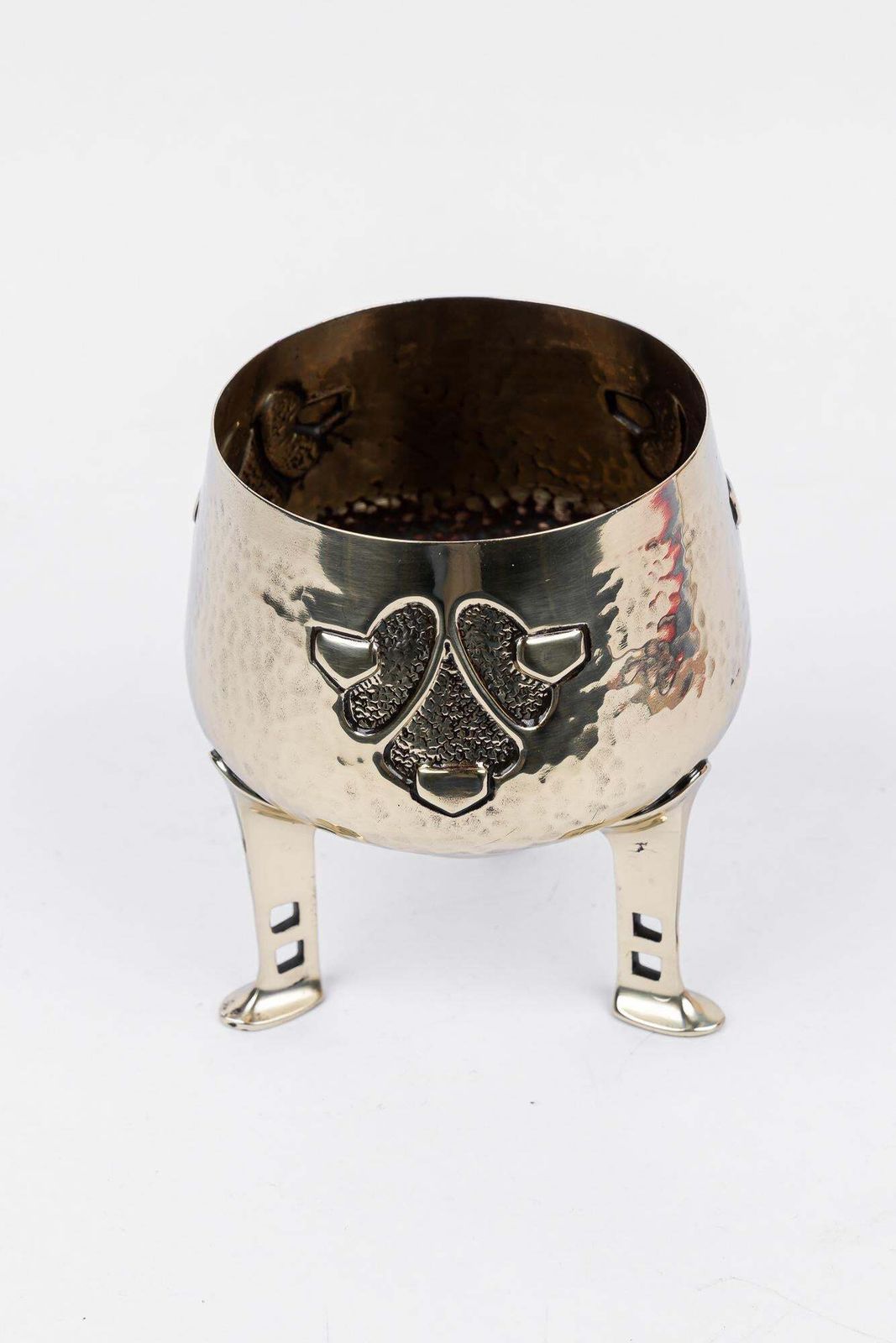Small Hammered Art Deco Flower Pot, Vienna, Circa 1920s photo furniture
