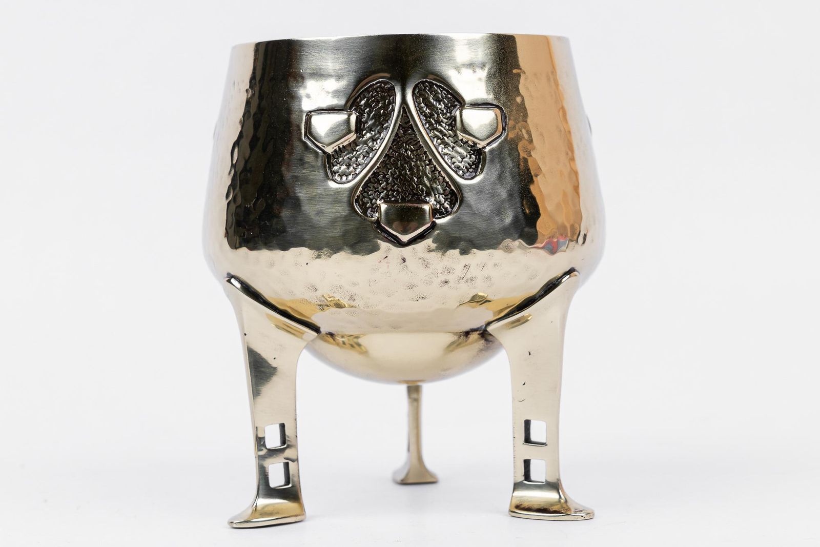 Small Hammered Art Deco Flower Pot, Vienna, Circa 1920s photo buy