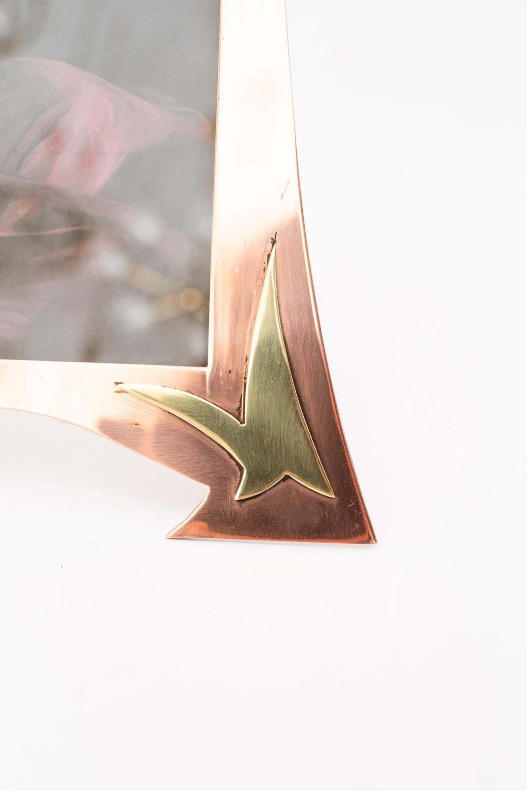 Copper And Brass Art Deco Picture Frame With Glass Around 1920s photo buy