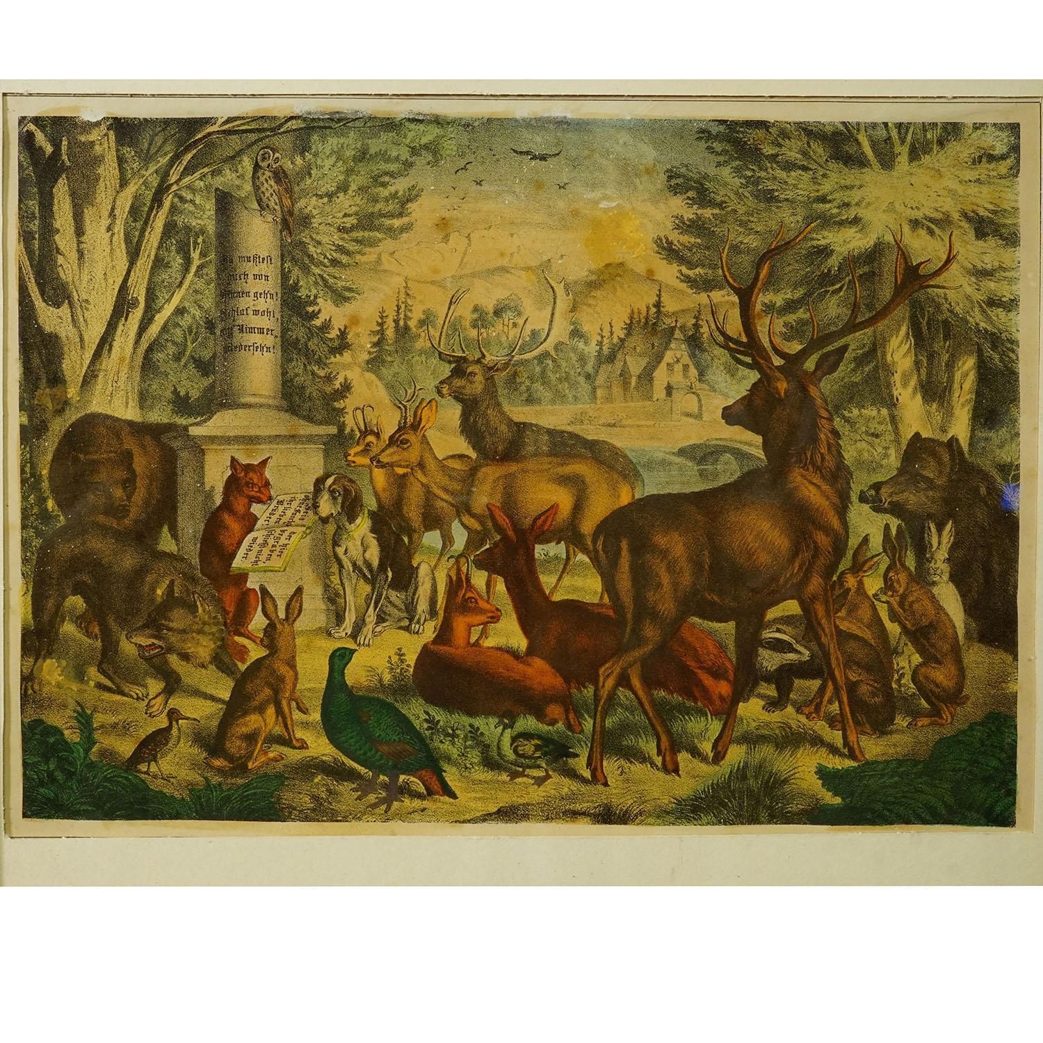 Antique Print 'The Hunters Tomp', Germany Late 19th Century photo for sale