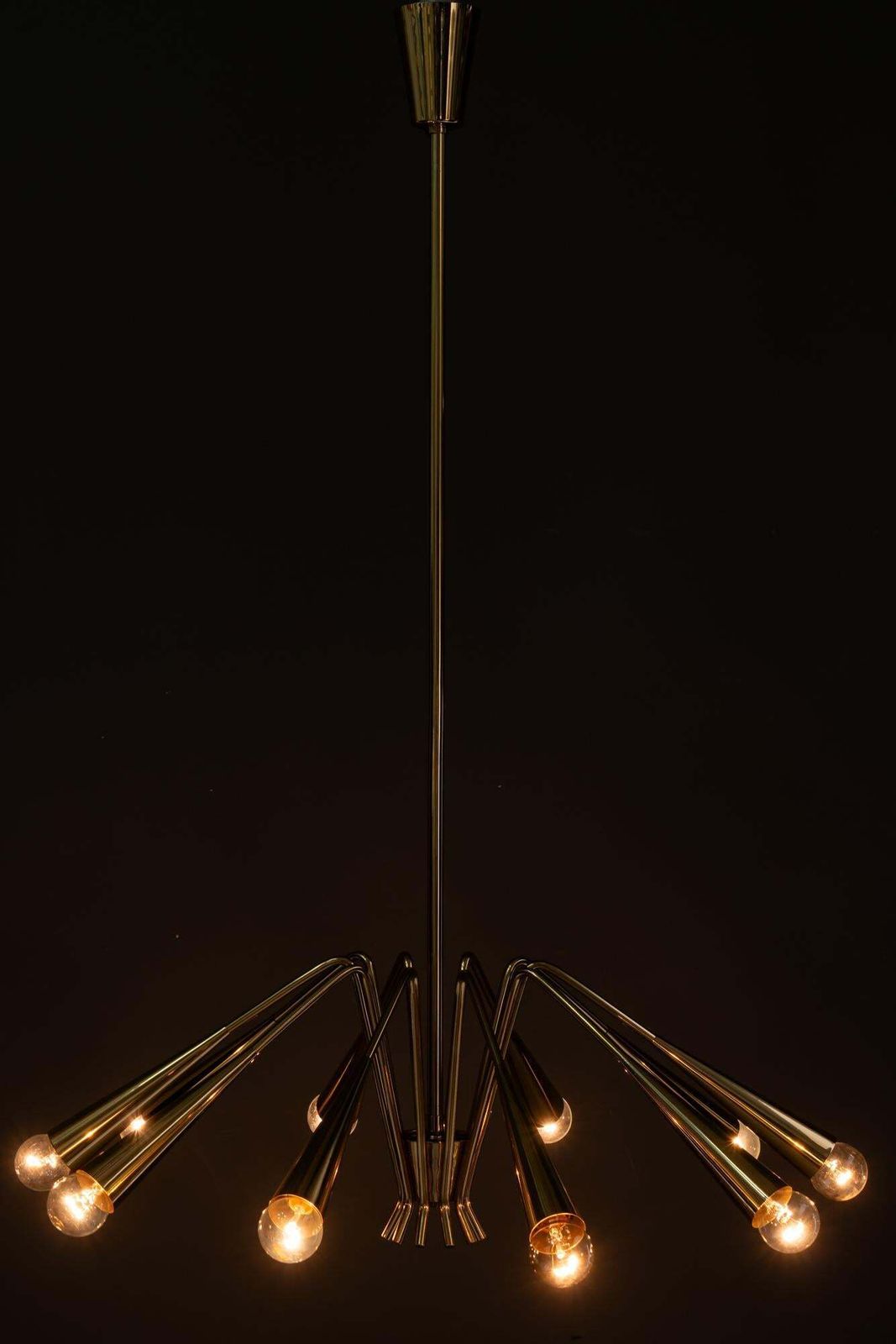 2121.0 10 Arm Rupert Nikoll Chandelier Around 1960s photo