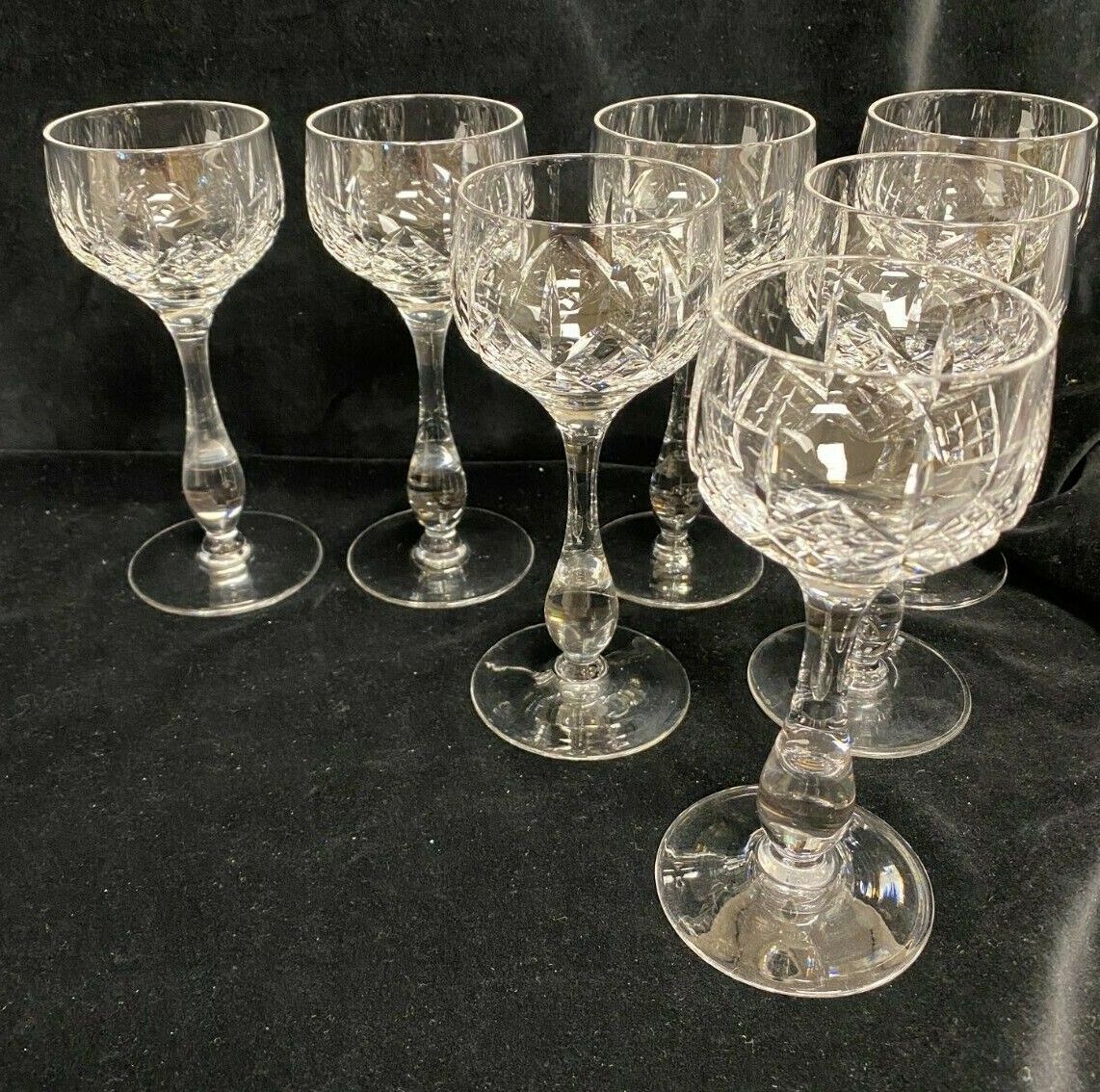 Set  7 X Stuart Crystal 'Glengarry' White Wine Hock Glasses photo vinterior