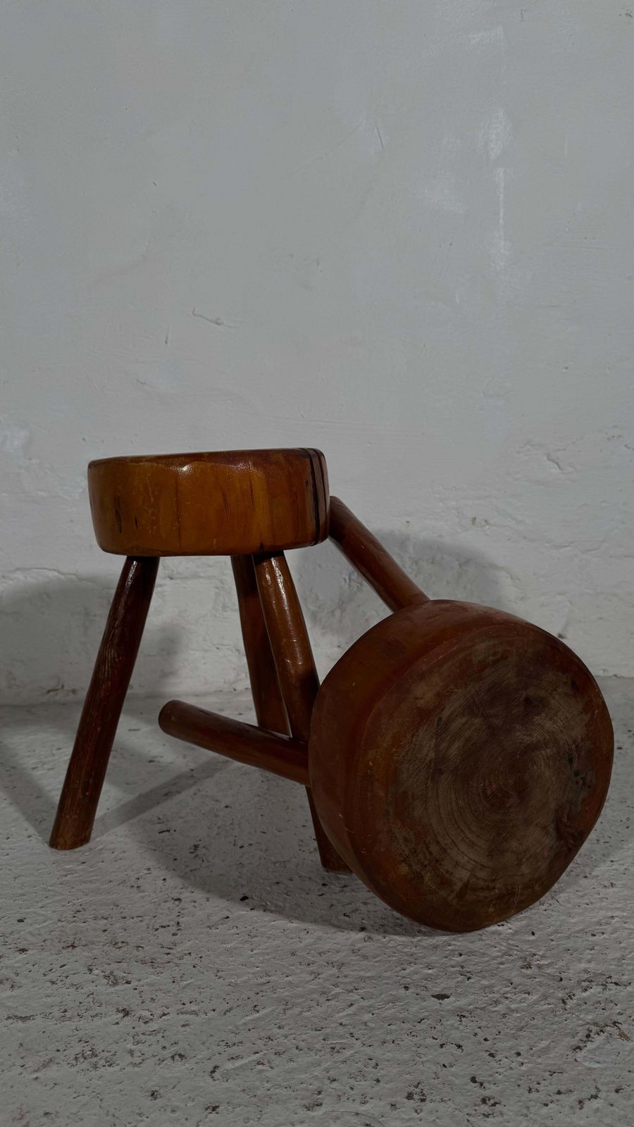 Wabi Sabi Tripod Stools, France 1960s, Set Of Two. photo Furniture
