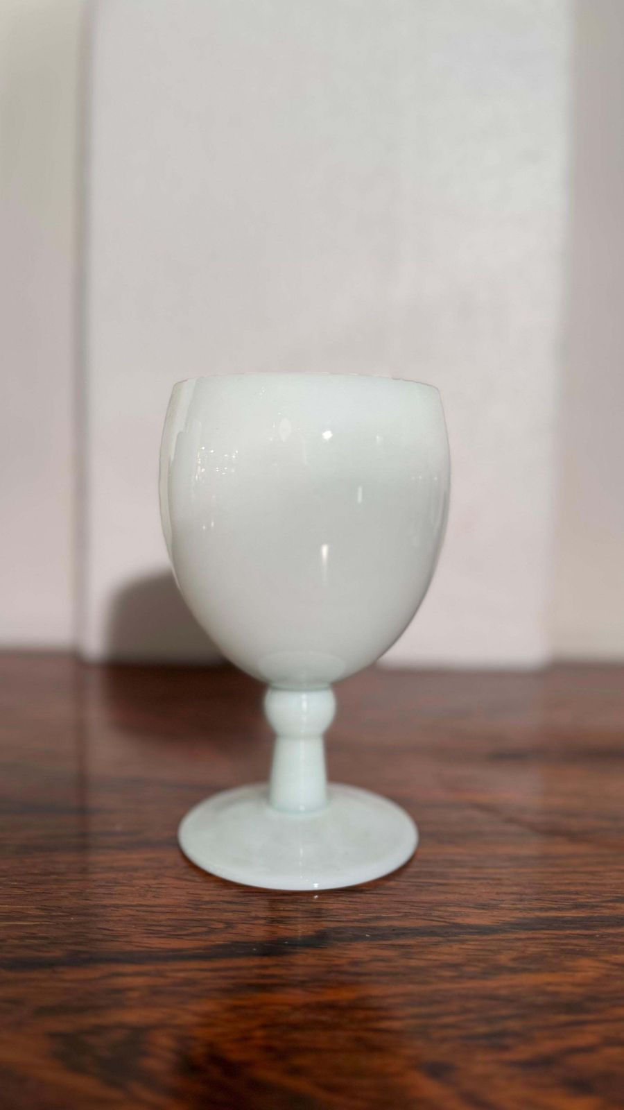 Home Decor Antique Set Of Nine Opal Wine Glasses Hand Crafted In France, Portieux Vallerys photo