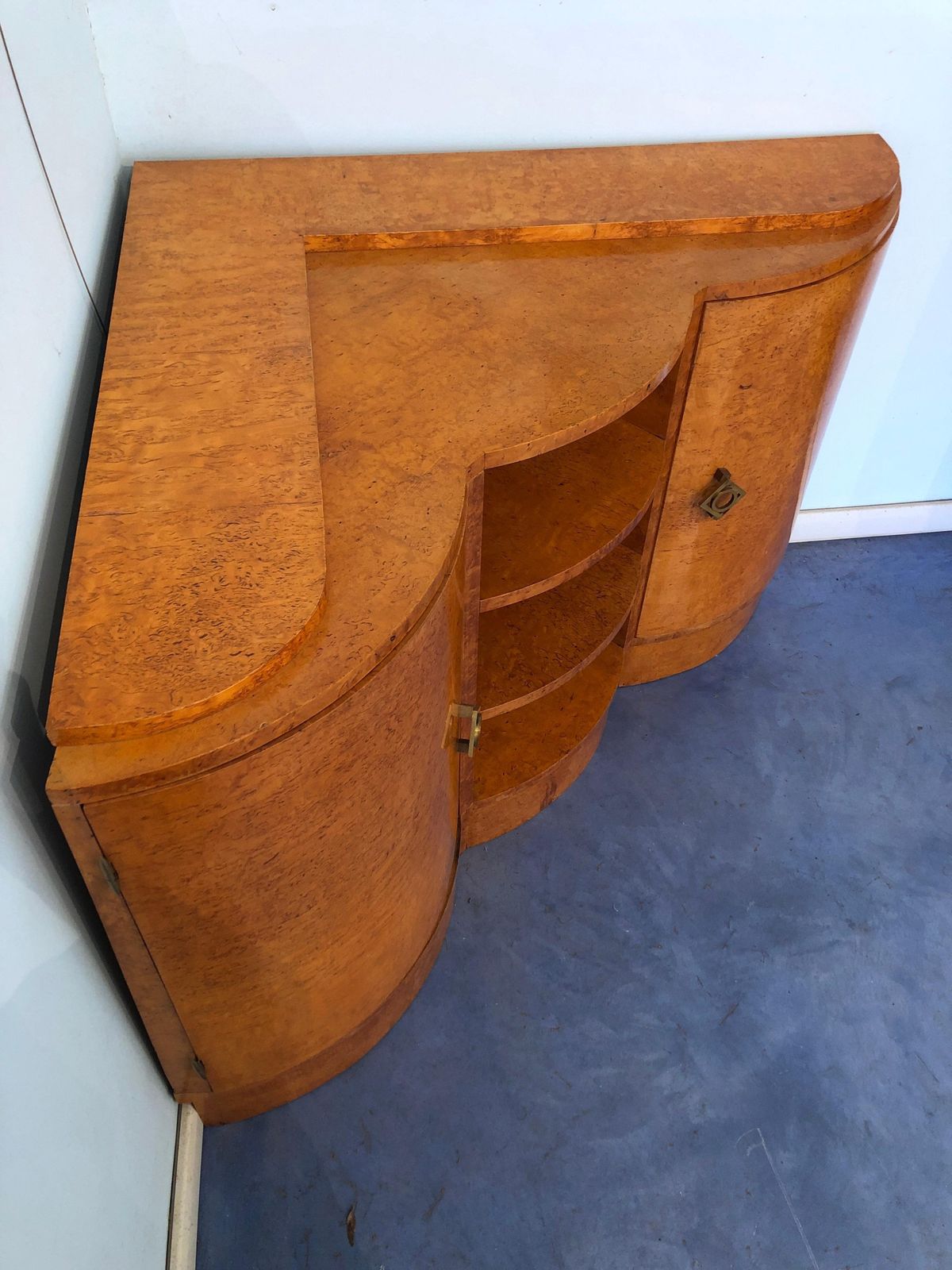 photo buy French Art Deco Maple Corner Sideboard, 1945