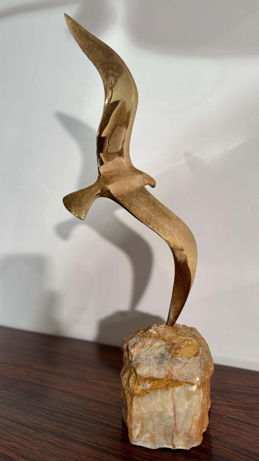 986.0 Flying Bird Sculpture By Curtis Jeré, 1970s photo