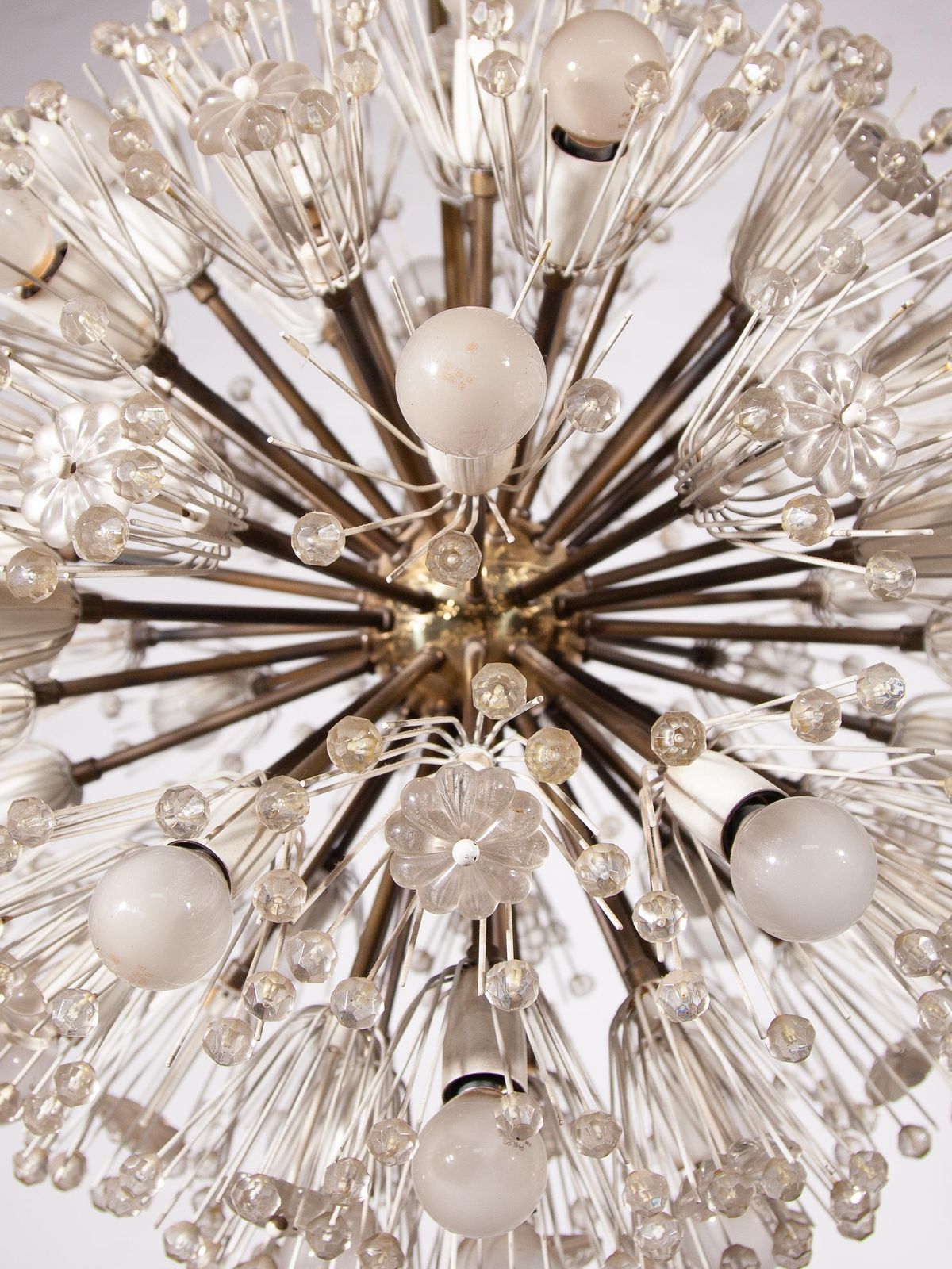 photo furniture Brass And Glass Large Snowflake Chandelier By Emil Stejnar For Rupert Nikoll