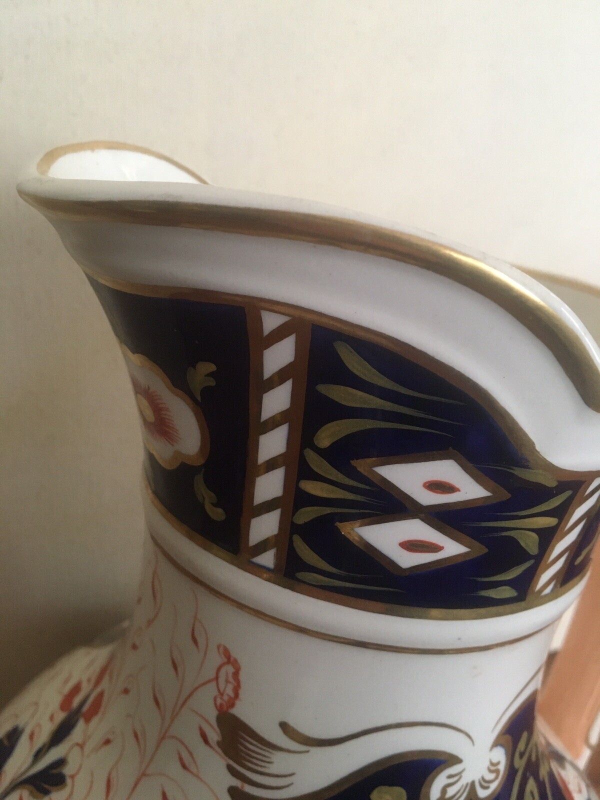 Large Victorian Longford  Imari Jug/Vase Antique Bulbous Handled Vase photo 90.0