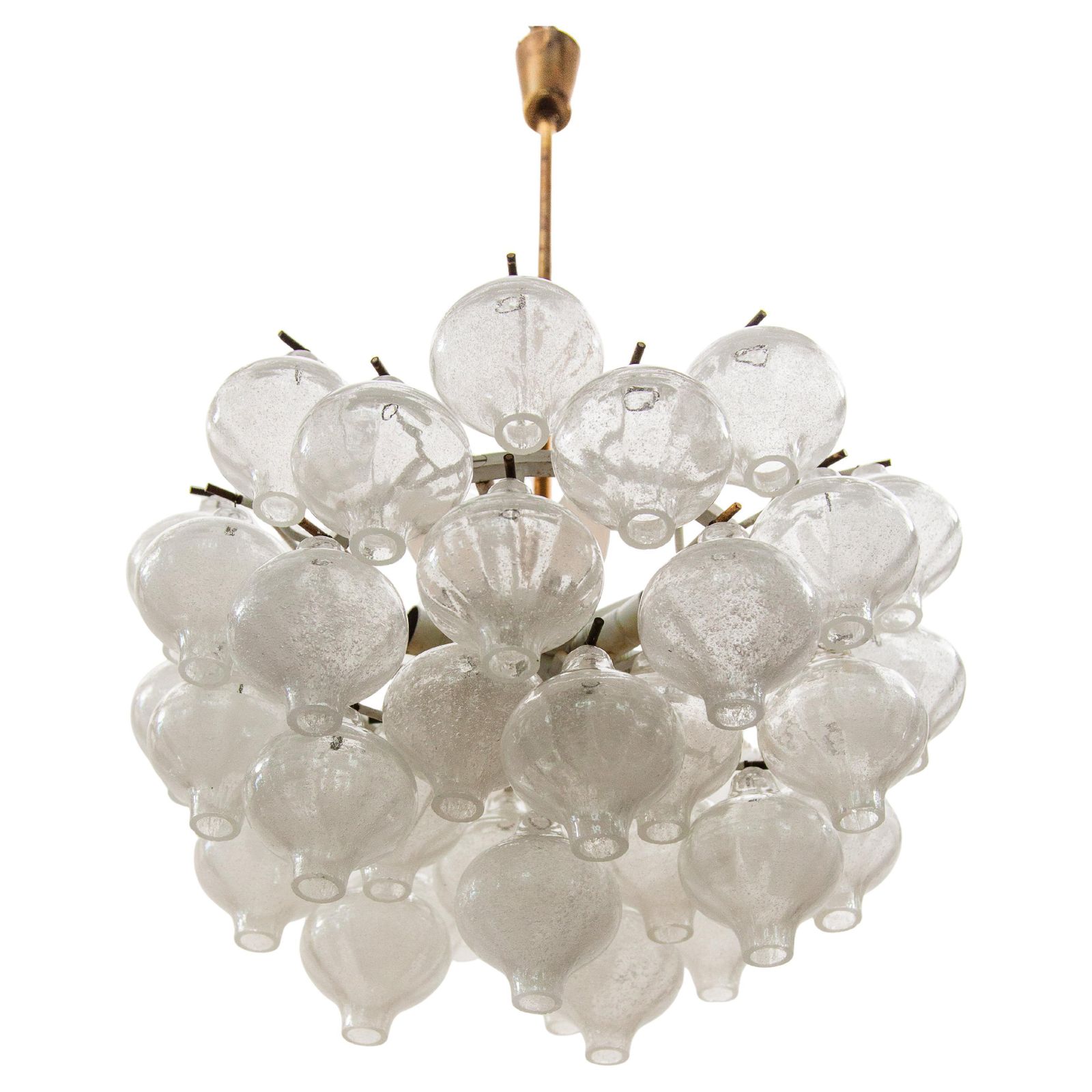 Kalmar Chandelier, 1950s Hand Blown 31 "Tulipan" Murano Glass. photo furniture