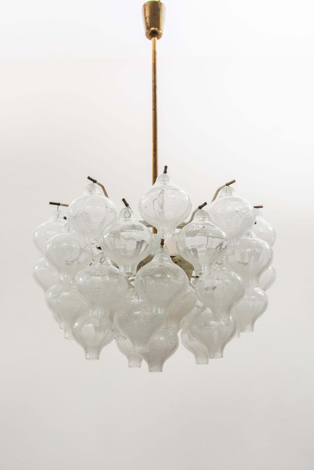 photo for sale Kalmar Chandelier, 1950s Hand Blown 31 "Tulipan" Murano Glass.