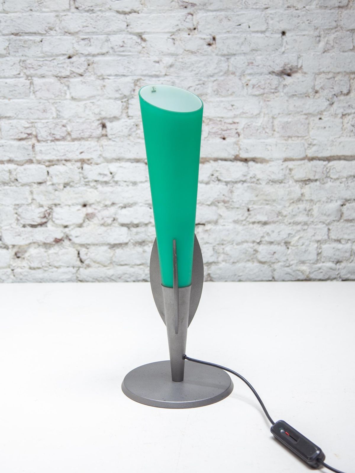 Murano Glass Green Table Lamp Designed By Vetri Vintage 1980s Murano photo vinterior