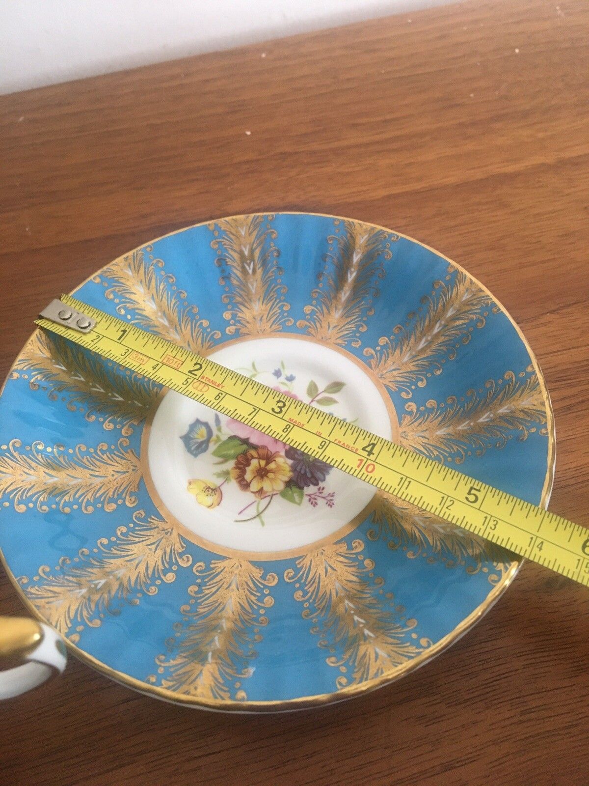 photo for sale Paragon Cup & Saucer Kingston Pale Blue By Appt. To Her Majesty The Queen Floral